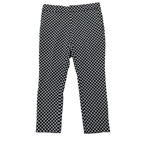 Banana Republic Pants - Banana Republic Jacquard Hampton Cropped Sz 6 Preppy Old Money Minimalist Office